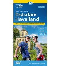 Radkarten ADFC-Regionalkarte Potsdam Havelland, 1:75.000, mit Tagestourenvorschlägen, reiß- und wetterfest, E-Bike-geeignet, GPS-Tracks-Download BVA BikeMedia