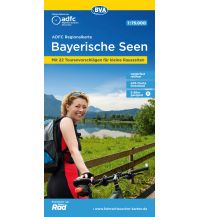 Radkarten ADFC-Regionalkarte Bayerische Seen 1:75.000 BVA BikeMedia