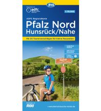 Radkarten ADFC-Regionalkarte Pfalz Nord/ Hunsrück/ Nahe, 1:75.000, mit Tagestourenvorschlägen, reiß- und wetterfest, E-Bike-geeignet, GPS-Tracks Download BVA BikeMedia