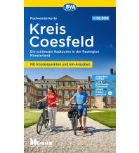 Cycling Maps Germany BVA Radwanderkarte Kreis Coesfeld 1:50.000, mit Knotenpunkten und km-Angaben, reiß- und wetterfest, GPS-Tracks Download, E-Bike geeignet BVA BikeMedia