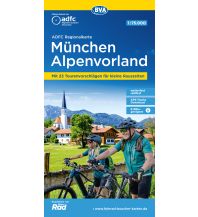 Cycling Maps Germany ADFC-Regionalkarte München, Alpenvorland 1:75.000 BVA BikeMedia