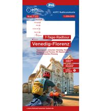 Cycling Maps ADFC-Radtourenkarte IT-PO, 7-Tage-Radtour Venedig-Florenz 1:200.000 BVA BikeMedia