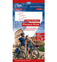 Cycling Maps ADFC-Radtourenkarte IT-UM, 7-Tage-Radtour Florenz-Rom 1:150.000 BVA BikeMedia