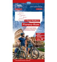 Radkarten ADFC-Radtourenkarte IT-UM, 7-Tage-Radtour Florenz-Rom 1:150.000 BVA BikeMedia