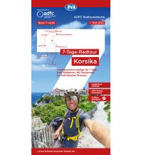 Cycling Maps ADFC-Radtourenkarte F-KOR, 7-Tage-Radtour Korsika 1:100.000 BVA BikeMedia