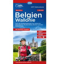 Radkarten ADFC-Radtourenkarte BEL 2 Belgien Wallonie 1:150.000 BVA BikeMedia