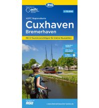 Radkarten Deutschland ADFC Regionalkarte Cuxhaven Bremerhaven mit Tourenvorschlägen 1:75.000 BVA BikeMedia