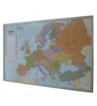 Poster und Wandkarten Interkart Wandkarte mit Holzrahmen - Europa politisch als Pinnwand (Kork) 1:10.350.000 Interkart Direct
