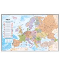 Poster and Wall Maps Interkart Wandkarte mit Holzrahmen - Europa politisch als Pinnwand (Kork) 1:10.350.000 Interkart Direct