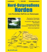 Straßenkarten Landkarte Nord-Ostpreußens Norden Bloch 