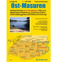 Straßenkarten Polen Landkarte Ost-Masuren Bloch 