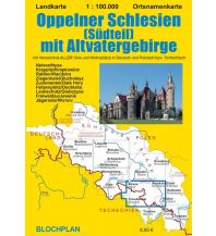Straßenkarten Tschechien Landkarte Oppelner Schlesien (Südteil) mit Altvatergebirge 1:100.000 Bloch 