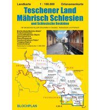 Straßenkarten Landkarte Teschener Land/Mährisch Schlesien Bloch 