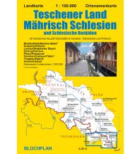 Straßenkarten Landkarte Teschener Land/Mährisch Schlesien Bloch 