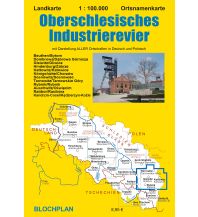 Straßenkarten Landkarte Oberschlesisches Industrierevier Bloch 