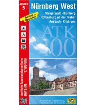 Wanderkarten Bayern Bayerische ATK100-5, Nürnberg West 1:100.000 LDBV