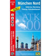 Hiking Maps Bavaria Bayerische ATK100-13, München Nord 1:100.000 LDBV