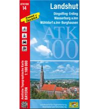 Wanderkarten Bayern Bayerische ATK100-14, Landshut 1:100.000 LDBV