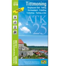 Hiking Maps Upper Austria Bayerische ATK25-O16, Tittmoning 1:25.000 LDBV