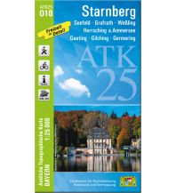 Hiking Maps Bavaria ATK25-O10 Starnberg (Amtliche Topographische Karte 1:25000) LDBV
