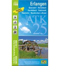 Wanderkarten Bayern Bayerische ATK25-F09, Erlangen 1:25.000 LDBV