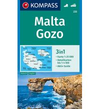 Hiking Maps Europe Kompass-Karte 235, Malta, Gozo 1:25.000 Kompass-Karten GmbH