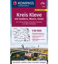 Cycling Maps Kompass Fahrradkarte 3213, Kreis Kleve mit Geldern, Moers, Venlo 1:50.000 Kompass-Karten GmbH