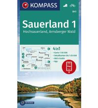 Hiking Maps Germany Kompass-Karte 841, Sauerland 1, 1:50.000 Kompass-Karten GmbH