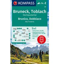 Wanderkarten Südtirol & Dolomiten Kompass-Karte 57, Bruneck/Brunico, Toblach/Dobbiaco, Hochpustertal/Alta Pusteria 1:50.000 Kompass-Karten GmbH
