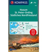 Wanderkarten Deutschland Kompass-Karte 712, Husum, St. Peter-Ording, Südliches Nordfriesland 1:50.000 Kompass-Karten GmbH