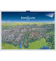 Poster und Wandkarten Die Zentralalpen Panorama Kompass-Karten GmbH