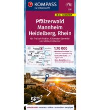 Radkarten KOMPASS Fahrradkarte Pfälzerwald, Mannheim, Heidelberg, Rhein 1:70.000, FK 3352 Kompass-Karten GmbH