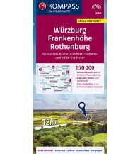 Kompass-Fahrradkarte 3353, Würzburg, Frankenhöhe, Rothenburg 1:70.000 Kompass-Karten GmbH