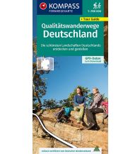 Wanderkarten Kompass Fernwegkarte 2561 Deutschland - Qualitätswege Deutschland 1:550.000 Kompass-Karten GmbH