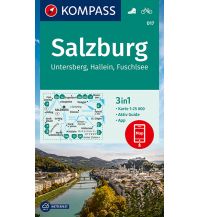 Wanderkarten Salzkammergut Kompass-Karte 017, Salzburg, Untersberg, Hallein, Fuschlsee 1:25.000 Kompass-Karten GmbH