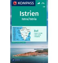 Hiking Maps Slovenia KOMPASS Wanderkarte Istrien, Istra, Istria Kompass-Karten GmbH