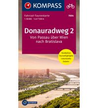 Radführer Kompass Fahrrad-Tourenkarte 7004, Donauradweg 2 - Von Passau über Wien nach Bratislava 1:50.000 Kompass-Karten GmbH