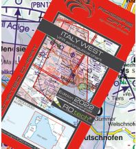 Flugkarten VFR Luftfahrtkarte 2024 - Italien West 1:500.00 Rogers Data