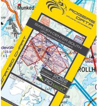 Aviation Charts VFR Luftfahrtkarte 2023 - Sweden Center South 1:500.000 Rogers Data