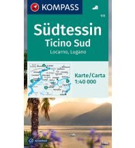 KOMPASS Wanderkarte Südtessin - Ticino Sud - Locarno - Lugano Kompass-Karten GmbH