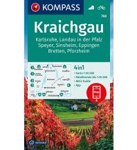 Wanderkarten Deutschland KOMPASS Wanderkarte Kraichgau, Karlsruhe, Landau i. d. Pfalz, Speyer, Sinsheim, Eppingen, Bretten, Pforzheim, 768 Kompass-Karten GmbH