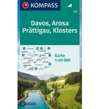 Wanderkarten Vorarlberg Kompass-Karte 113, Davos, Arosa, Prättigau, Klosters 1:40.000 Kompass-Karten GmbH