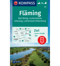 Wanderkarten Deutschland Kompass-Karte 747, Fläming 1:50.000 Kompass-Karten GmbH