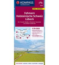 Radkarten KOMPASS Fahrradkarte 3316 Fehmarn, Holsteinische Schweiz, Lübeck 1:70.000 Kompass-Karten GmbH