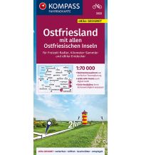 Radkarten KOMPASS Fahrradkarte 3322 Ostfriesland mit allen Ostfriesischen Inseln 1:70.000 Kompass-Karten GmbH