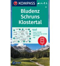 Hiking Maps Vorarlberg Kompass-Karte 32, Bludenz, Schruns, Klostertal 1:50.000 Kompass-Karten GmbH