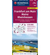 Radkarten KOMPASS Fahrradkarte 3348 Frankfurt a.M., Mainz, Rheinhessen 1:70.000 Kompass-Karten GmbH