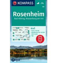 Wanderkarten Bayern Kompass-Karte 181, Rosenheim, Bad Aibling, Wasserburg am Inn 1:50.000 Kompass-Karten GmbH