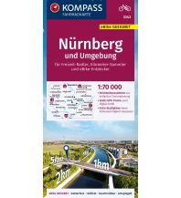 Cycling Maps KOMPASS Fahrradkarte 3343 Nürnberg und Umgebung 1:70.000 Kompass-Karten GmbH