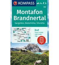 Wanderkarten Vorarlberg Kompass-Karte 032, Montafon, Gargellen, Bielerhöhe, Silvretta, Brandnertal 1:25.000 Kompass-Karten GmbH